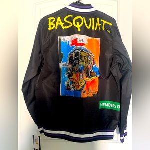 JEAN MICHEL BASQUIAT Members Only Jacket Mens Size L Bomber Windbreaker BNWT
